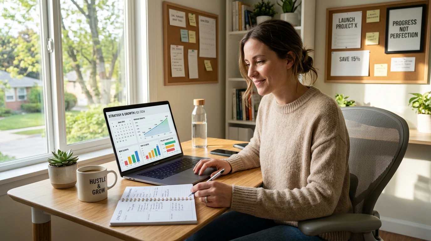 Freelancer planning a 30-day roadmap to get the first AI freelance client.