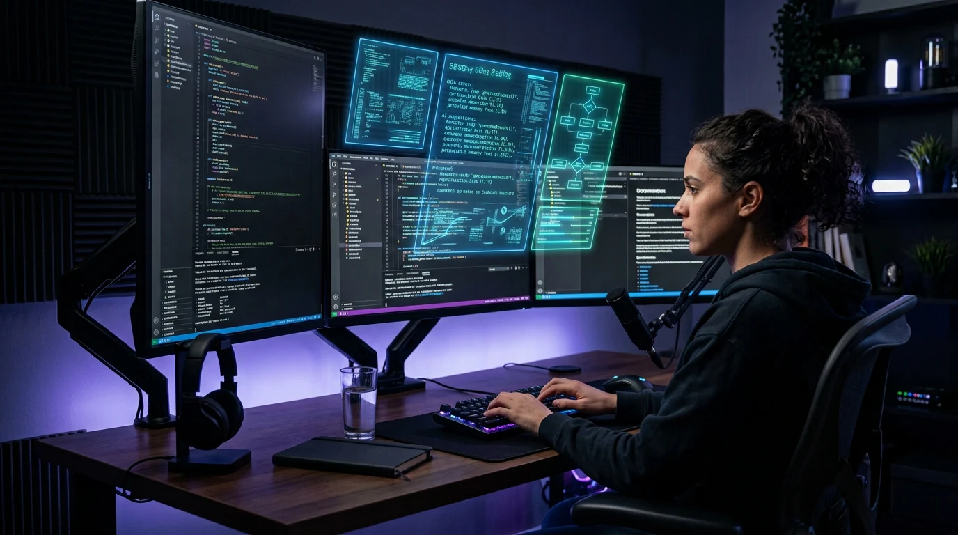 AI coding assistant helping software developers