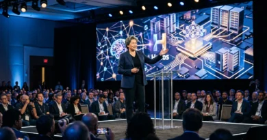 AMD CEO Lisa Su unveils the Helios AI server platform.