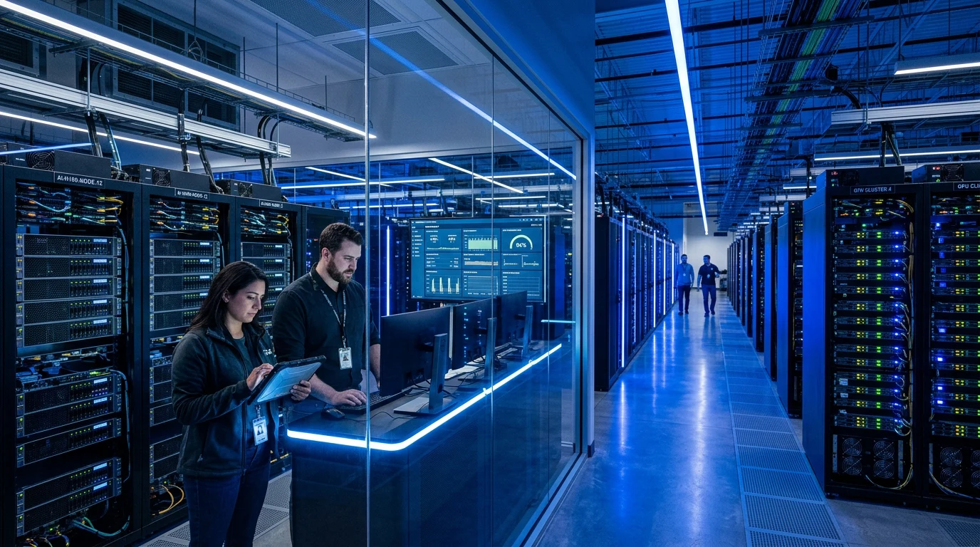 Modern AI data center powered by enterprise hardware.
