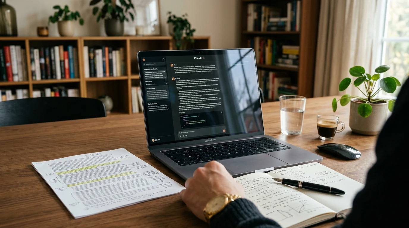Claude AI assistant analyzing long documents and code