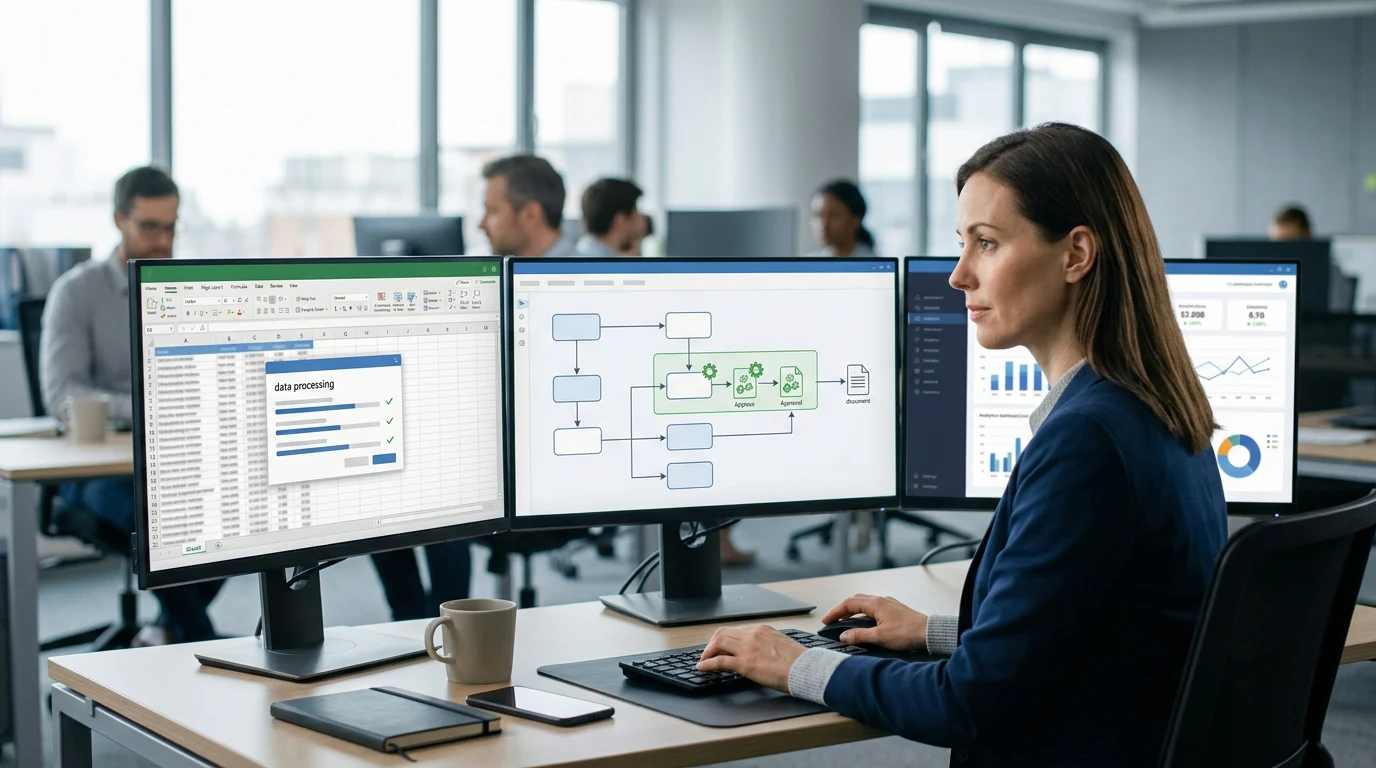 AI automation connecting documents email spreadsheets and business workflows